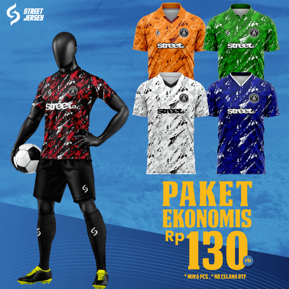 paket ekonomis jersey bola futsal 130000