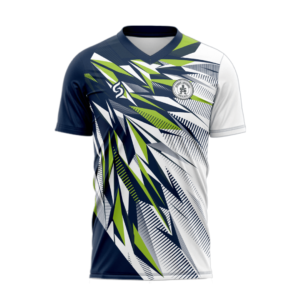 01 Badminton Jersey Dark Blue Gray and Green