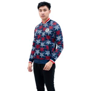 Jaket Bola Sporty Deep Koamaru and Persian Red Motif Star 1 Depan