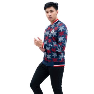 Jaket Bola Sporty Deep Koamaru and Persian Red Motif Star 2 Samping