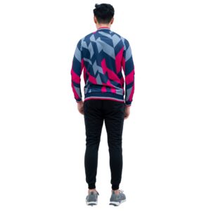 Jaket Bola Sporty Space Cadet and Rose Garnet Motif Tangram 2 Belakang