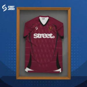 6 Maroon cube jersey