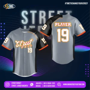 BASEBALL MOCKUP 2 - Street Base Grey And Orange Black