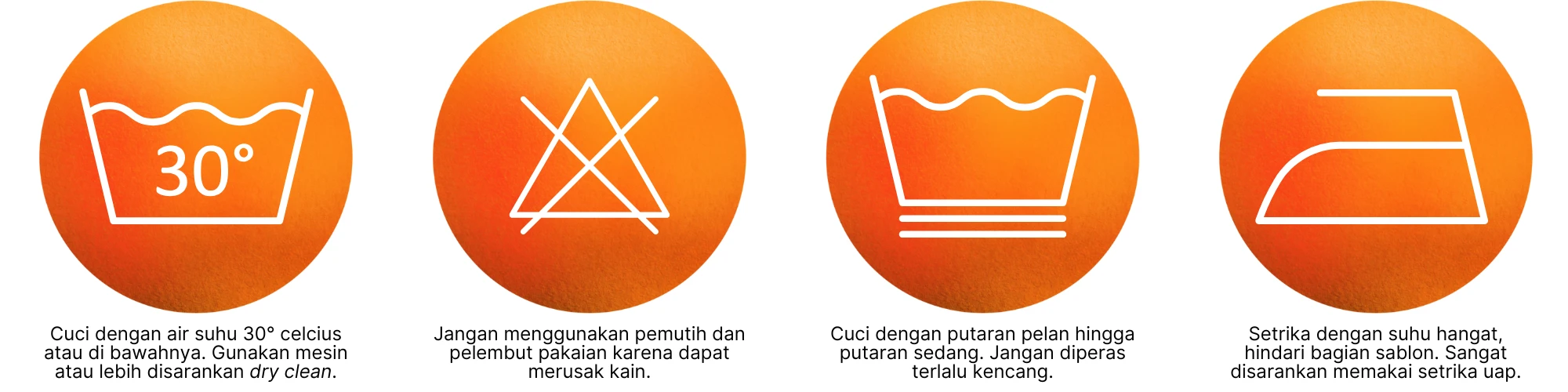 Laundry Symbol for Sports and Community Apparel Jersey Indonesia