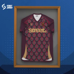 Abstract dark maroon jersey