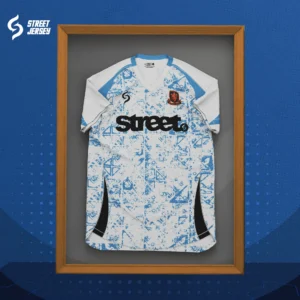 Abstract blue, white and black jersey