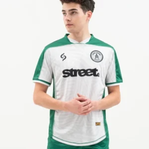 Jersey Pecah Pola Type A - Putih Hijau Front Shot
