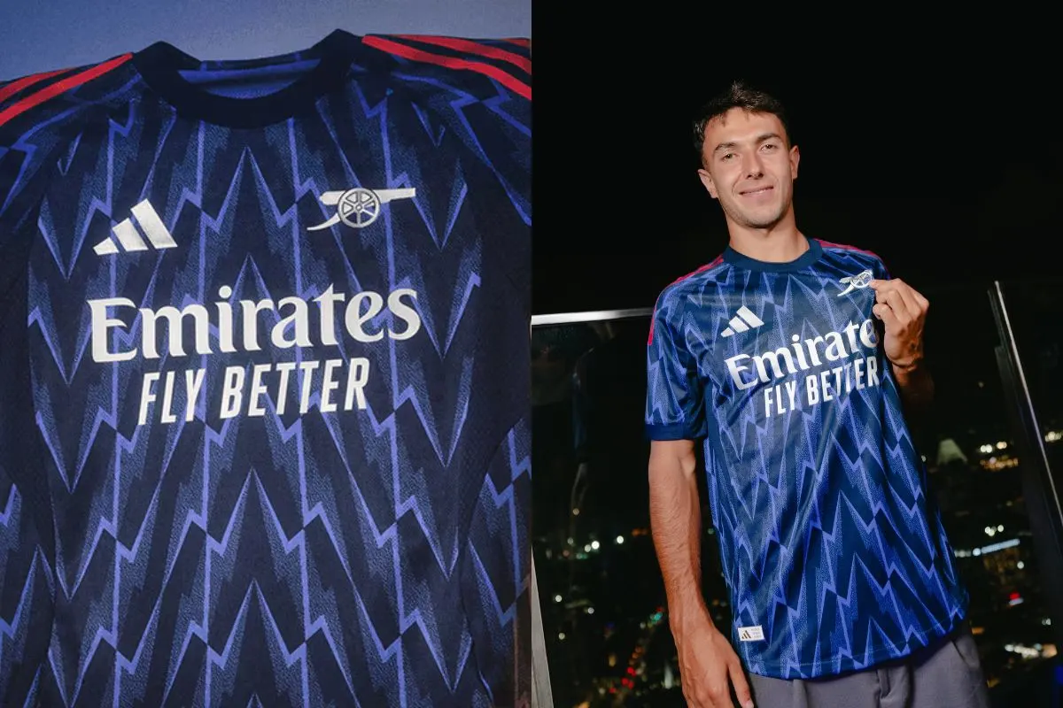 Jersey Away Arsenal 2025-26 Rilis, Begini Detailnya!
