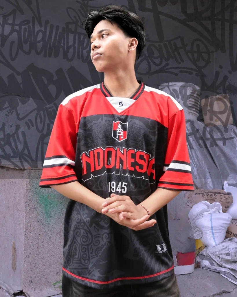 NFL Jersey Kemerdekaan Indonesia Series Hitam Merah 1945 front
