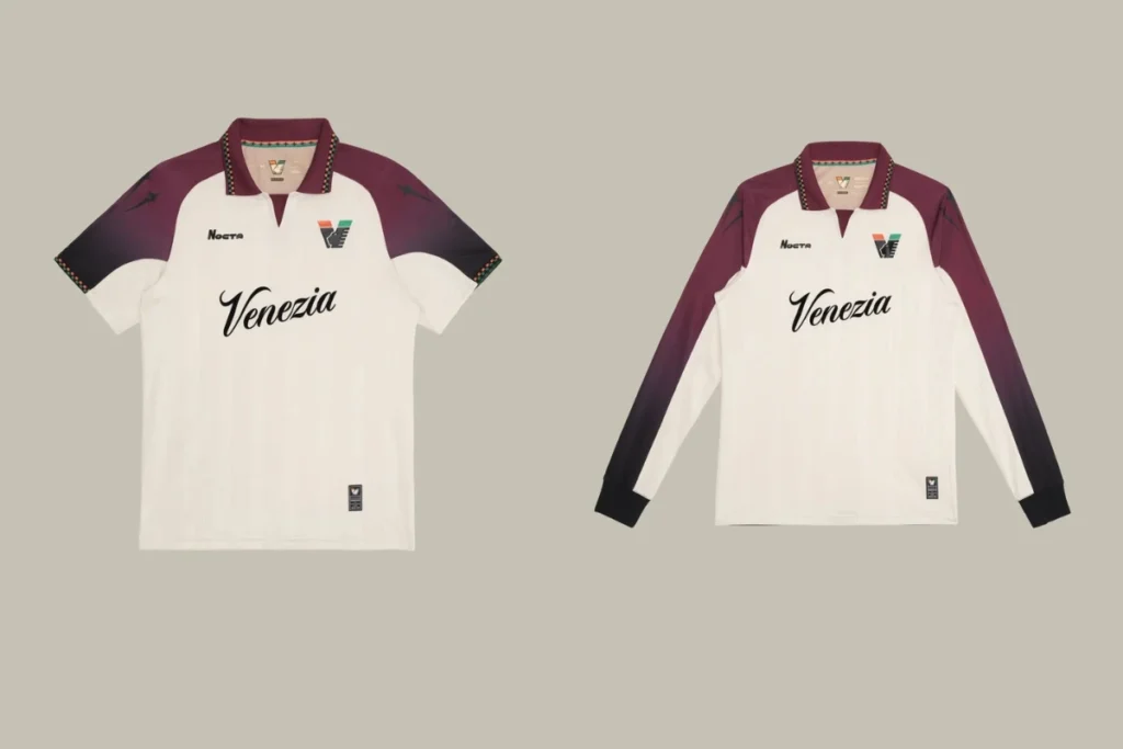 Mockup Venezia FC 2025-26 Away Jersey Short and Long Sleeves