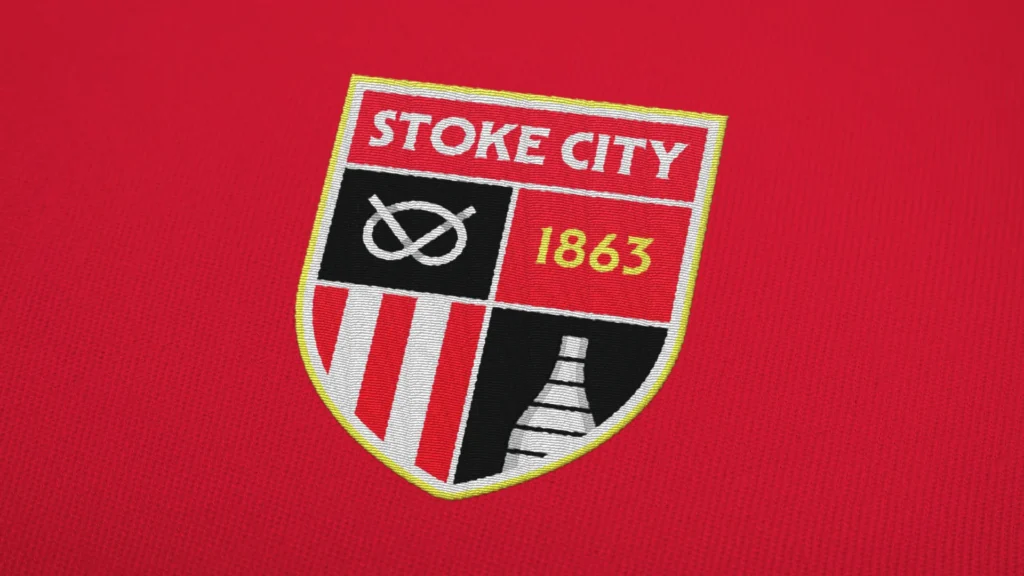 Stoke City FC embroidered new crest logo for 2026-27