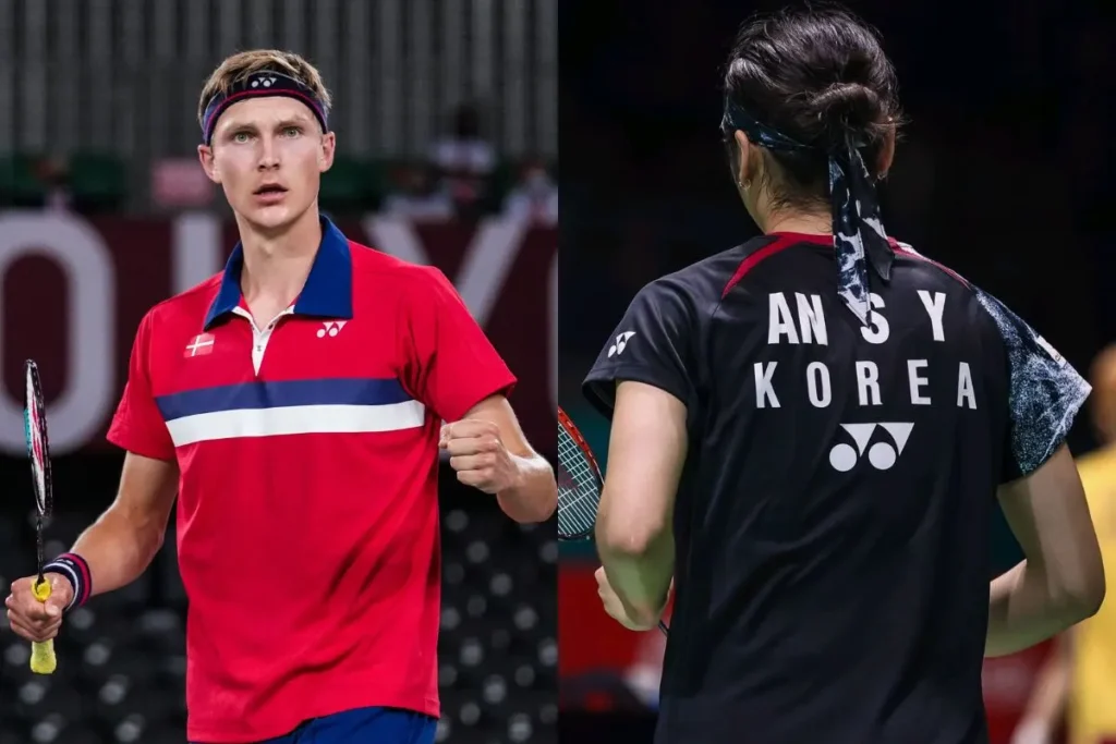 Badminton Players Viktor Axelsen of Denmark and An Se Young of South Korea