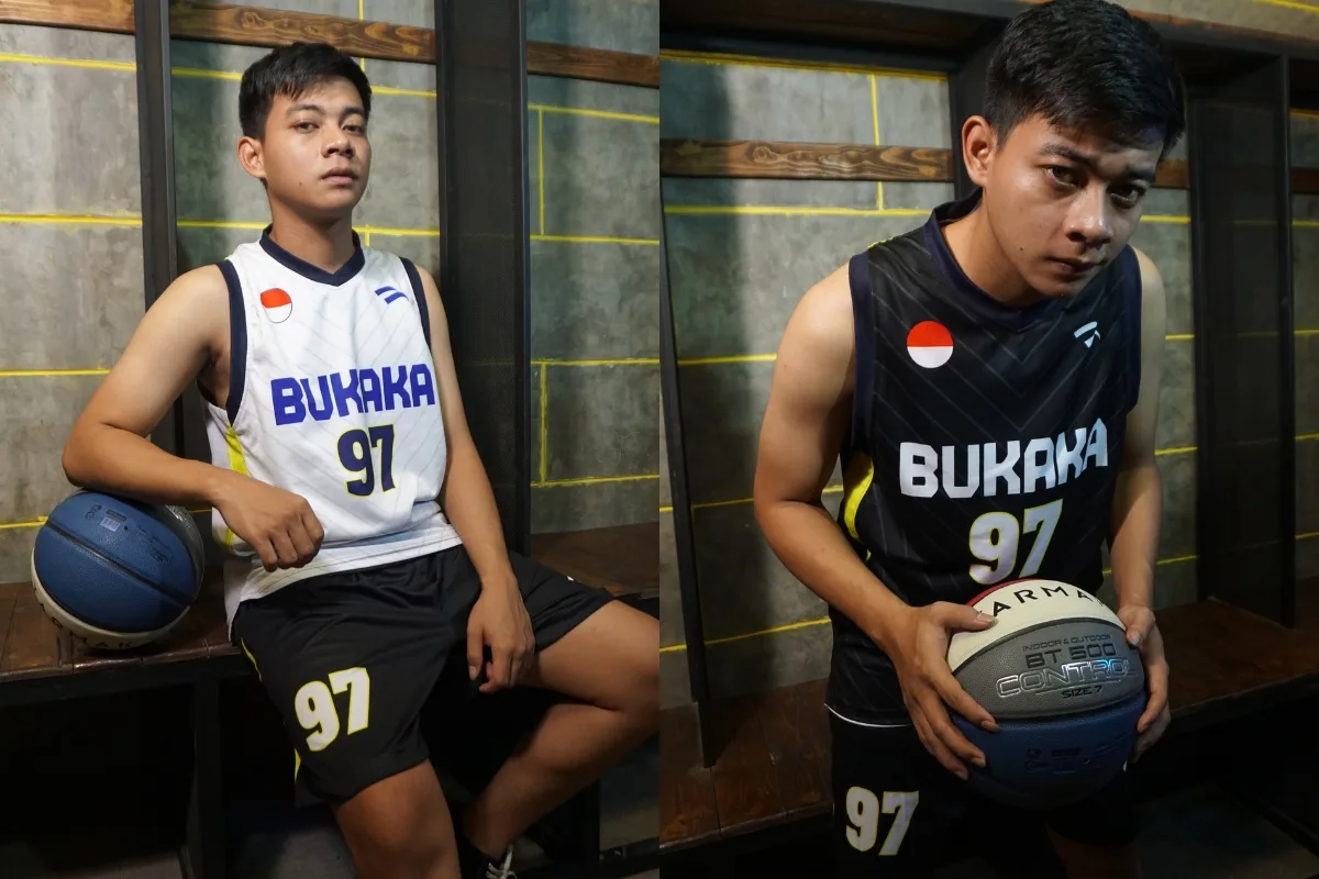 Custom Jersey Basket BUKAKA Indonesia 97 Putih dan Hitam