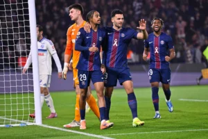 PSG vs Strasbourg Pink October 2025 - Goncalo Ramos and Bradley Barcola