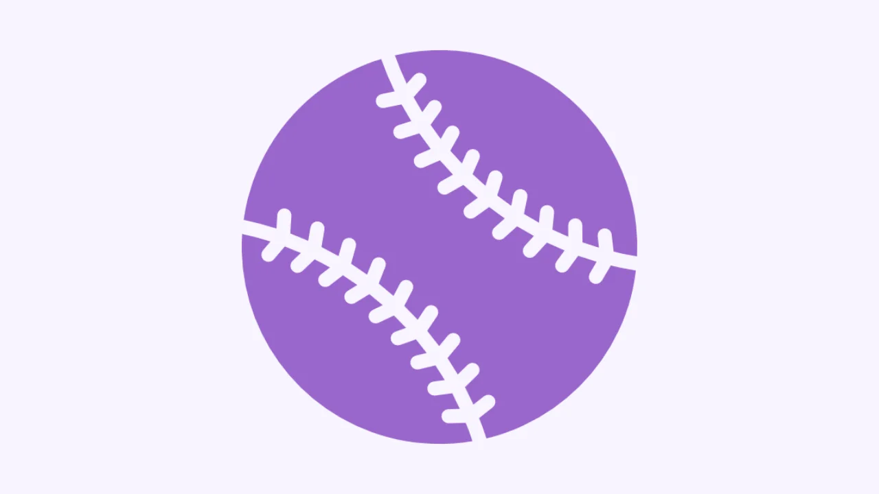Baseball classic ball sport icon purple