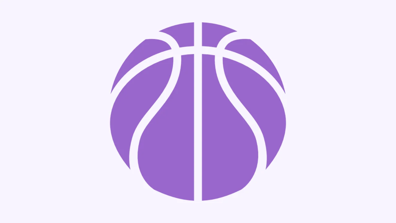 Basketball ball sport icon purple