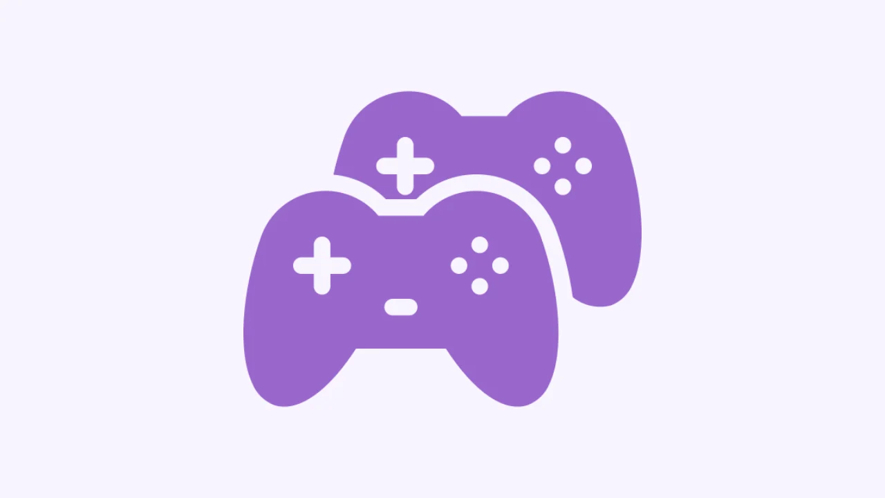 Esport joystick sport icon purple
