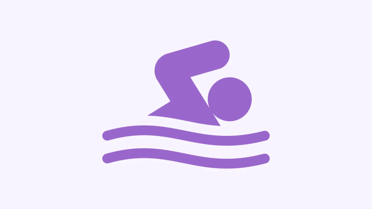 Swimming sport thumbnail purple