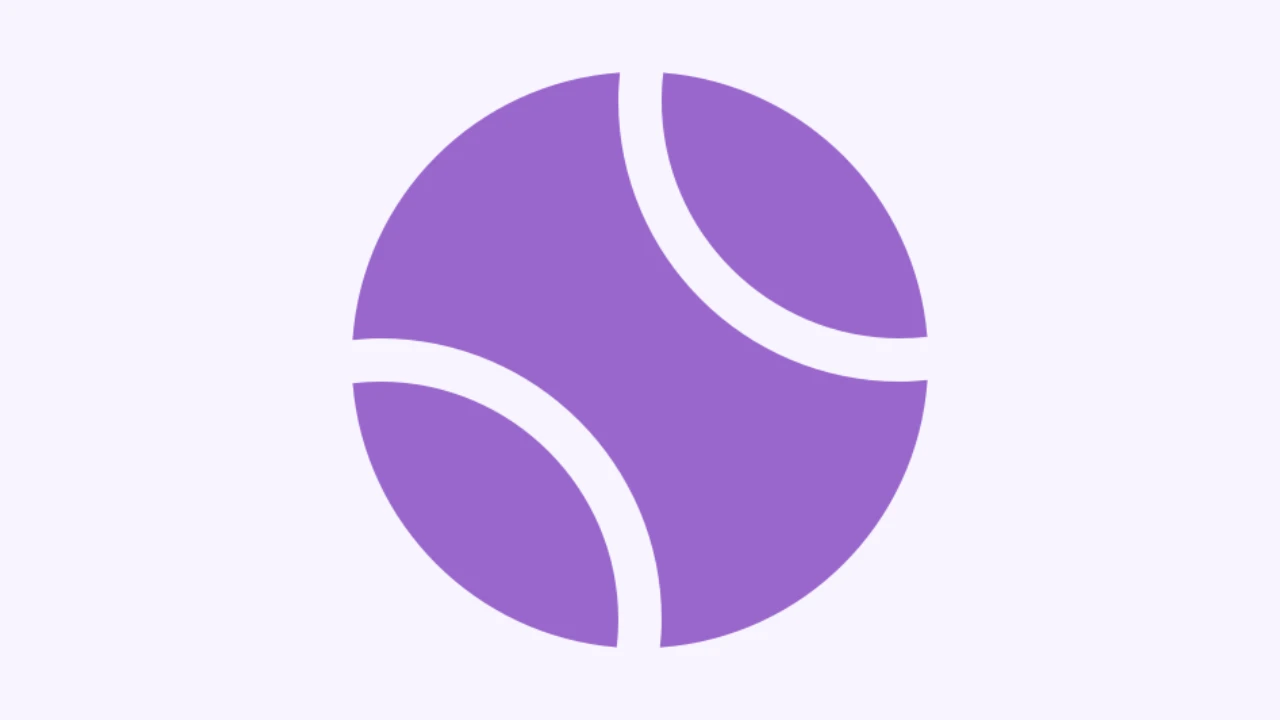 Tennis ball full sport icon purple