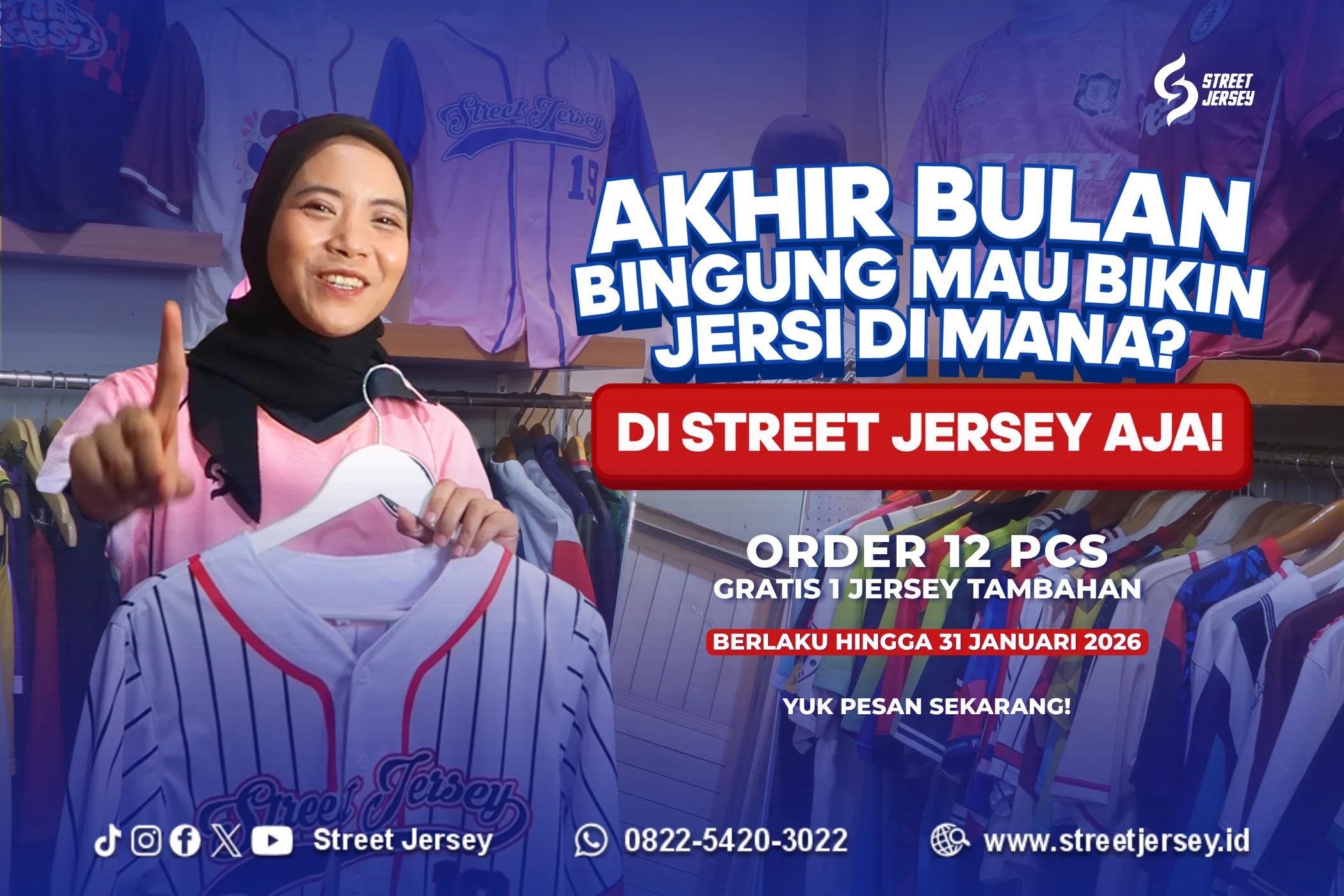 Akhir Bulan Bikin Jersi di Mana? Ambil Promo Januari 2026 di Street Jersey Solusinya!